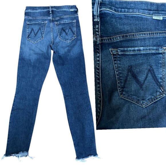 MOTHER JEANS RAW  HEM  THE STUNNER ANKLE FRAY SIZE 26" EUC - Picture 4 of 5